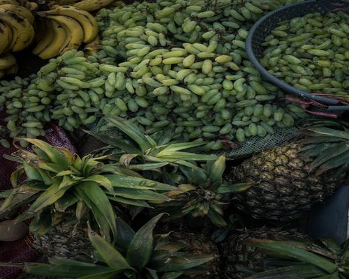 Fresh vegetables and fruits purchased from a local Indian kirana market